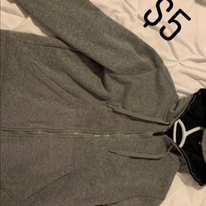 Grey zip up